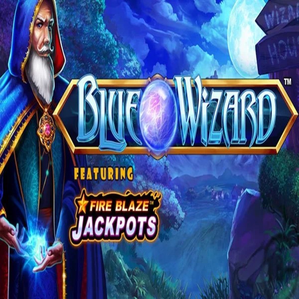 Slots logo of Blue Wizard Fire Blaze Jackpots from Rarestone Gaming at Binobet Casino