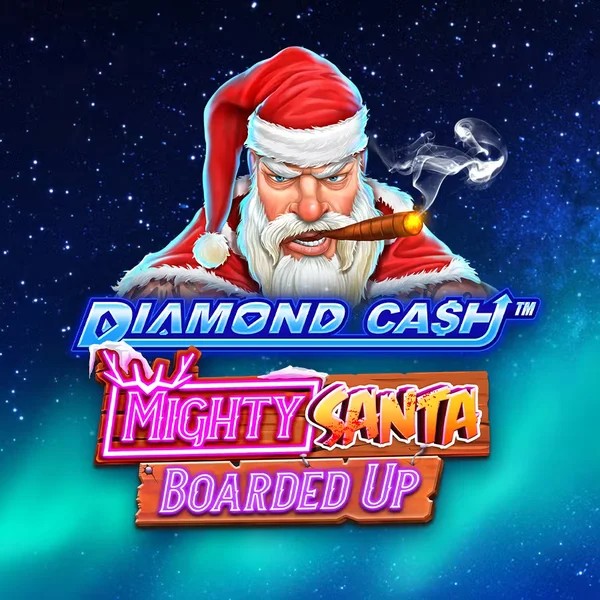 Diamond Cash Mighty Santa Boarded Up by Greentube, showcased at binoobet.nl – game logo